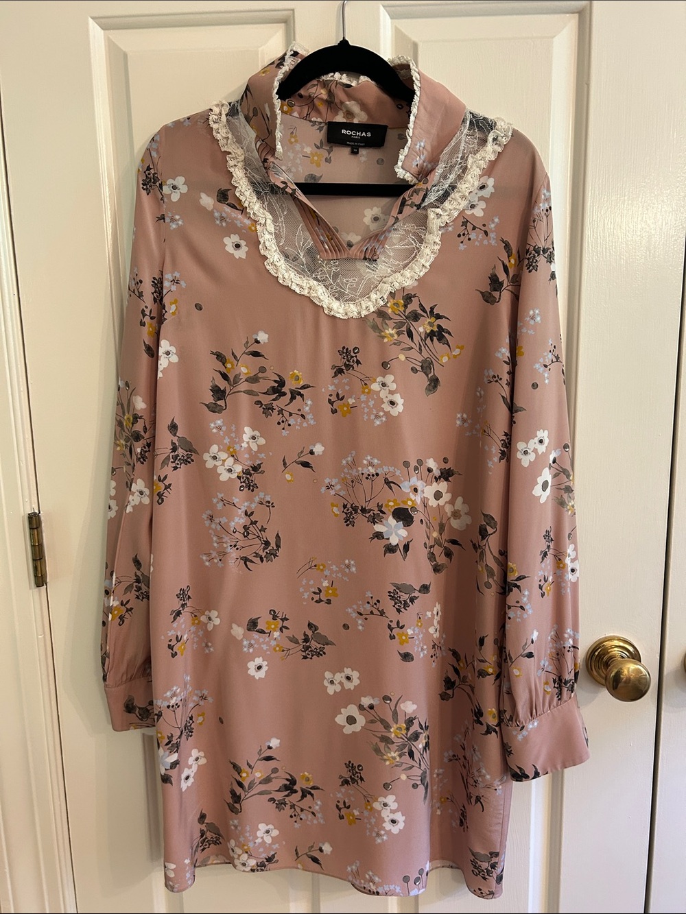 Rochas Paris Silk Floral Dress